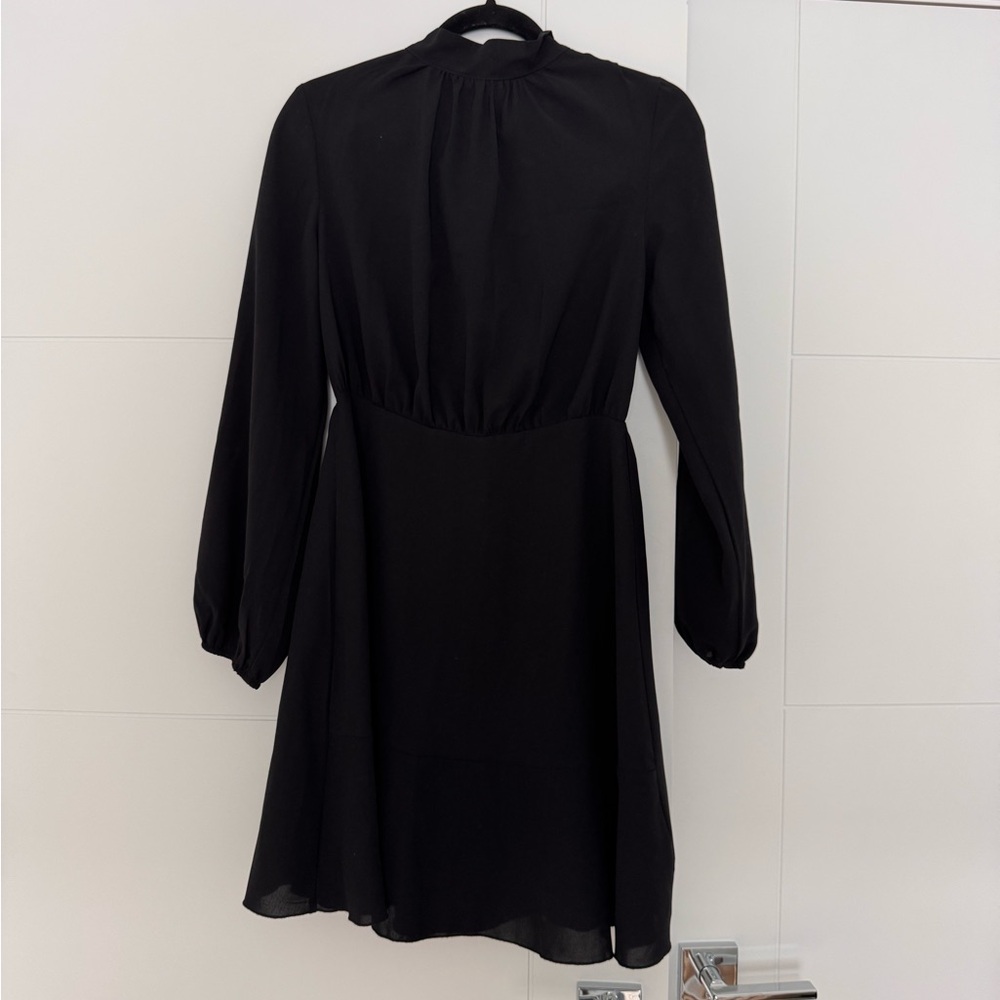 Classic Black Long-Sleeve Women's Dress